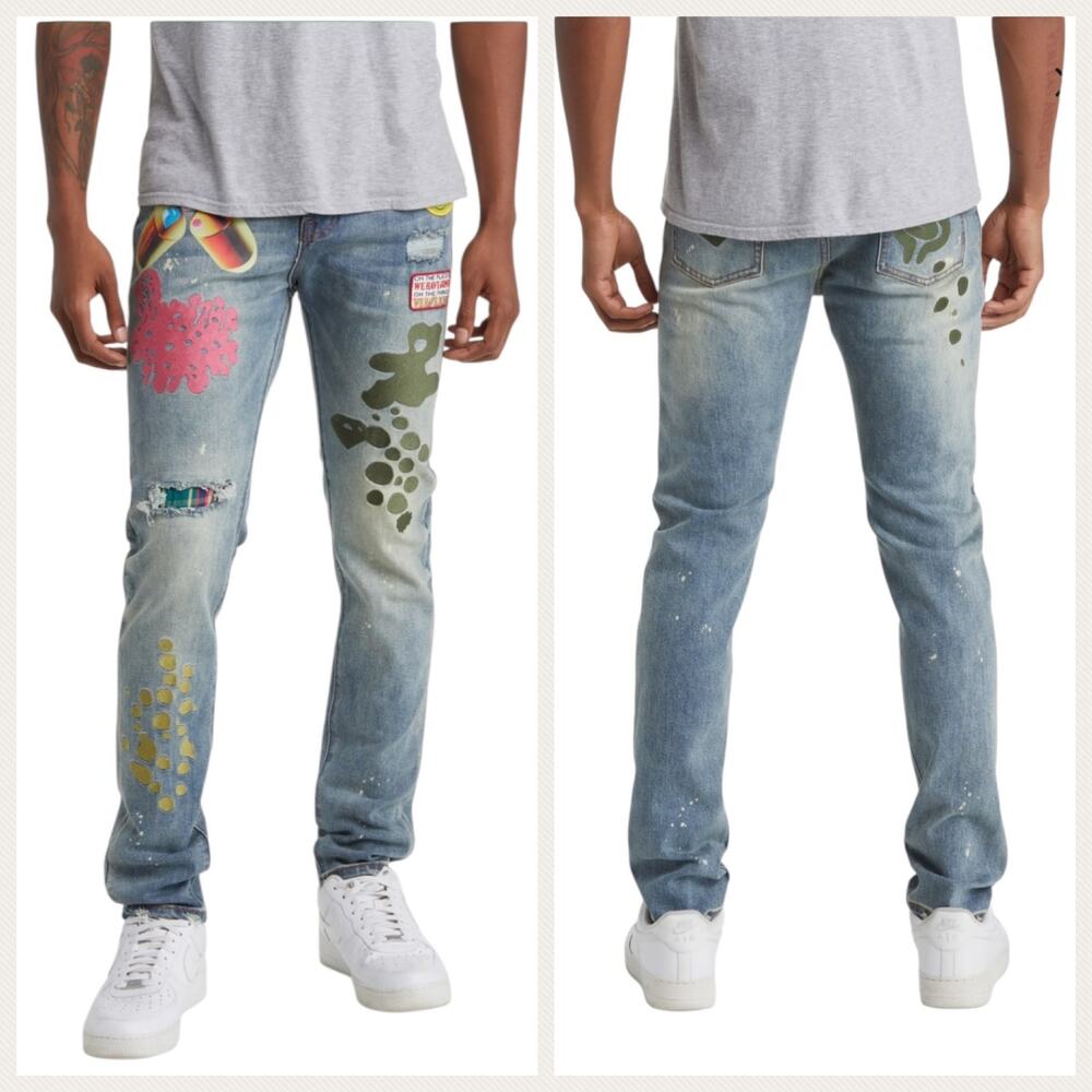 Billionaire Boys Club Moonrocks Slim Fit Jeans Men Size 38 - Picture 2 of 13